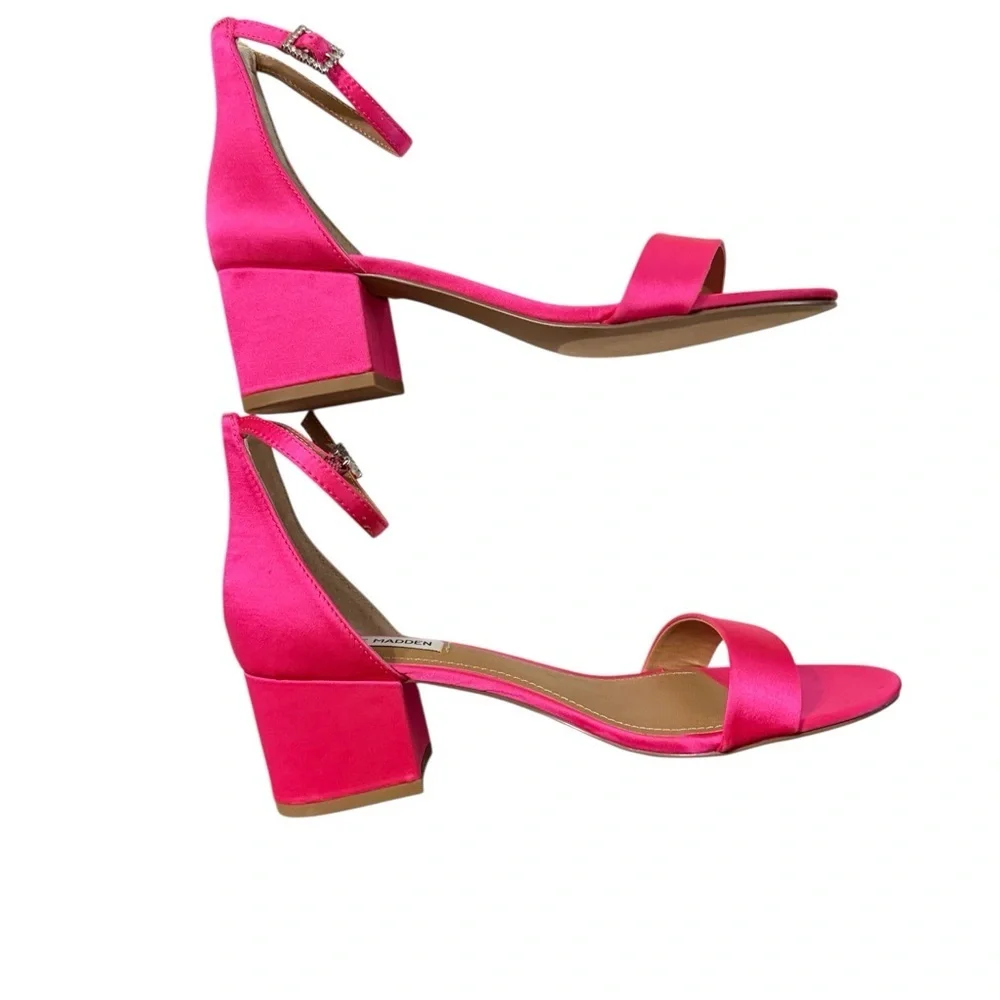 Steve Madden Irenee Hot Pink Satin Heels · Size 9 - Picture 5 of 7